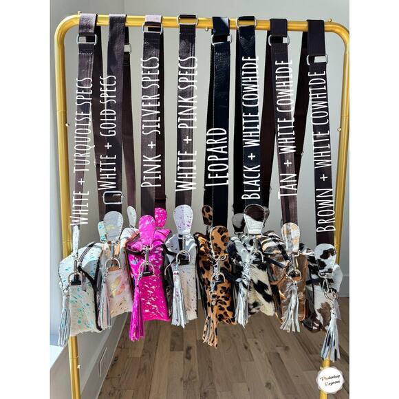 Priscilla Clear Cowhide Crossbody Purse Bag Concert Festival Stadium Pink Silver - Picture 8 of 8